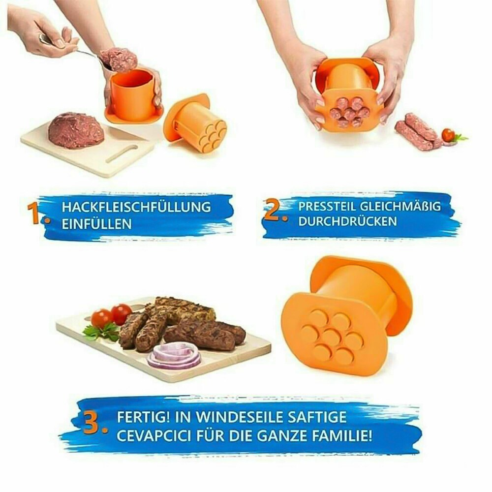 Portable Sausage Maker Tools Meat Press Squeeze Meat Strips Mold Dog Meat Stick Makers