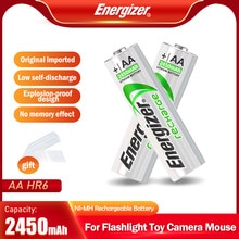 1-2PCS Energizer AA NI-MH Rechargeable Battery For Flashlight Shaver Mouse Camera Toys 1.2V 2450mAh NIMH Pre-charged Bateria