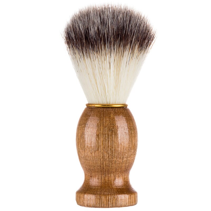 Dassenhaar Mannen Scheerkwast Kapper Salon Mannen Facial Baard Schoonmaken Apparaat Scheren Tool Scheermes Borstel Met Hout handvat