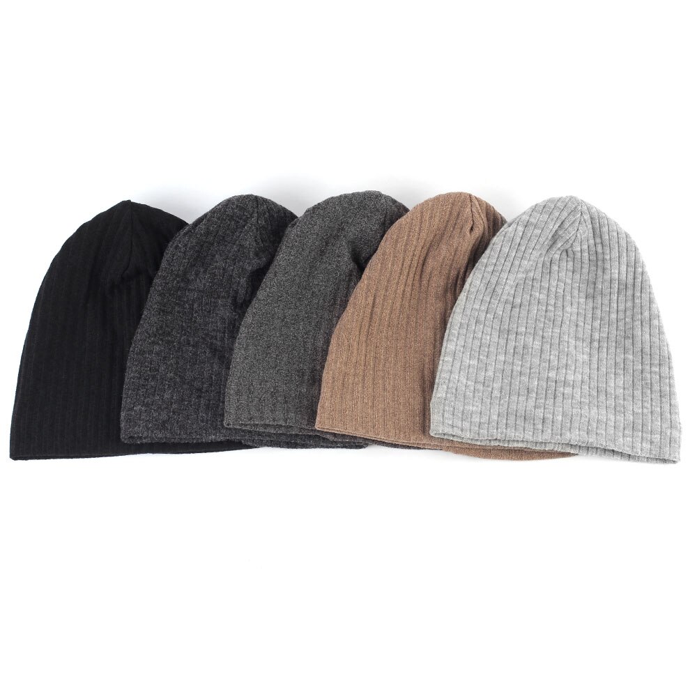 Geebro damska prążkowana czapka typu czapka bez daszka zimowa jednobarwna bawełna Slouchy czapki dla kobiet panie Balavaca Skullies & czapki Dropshipping