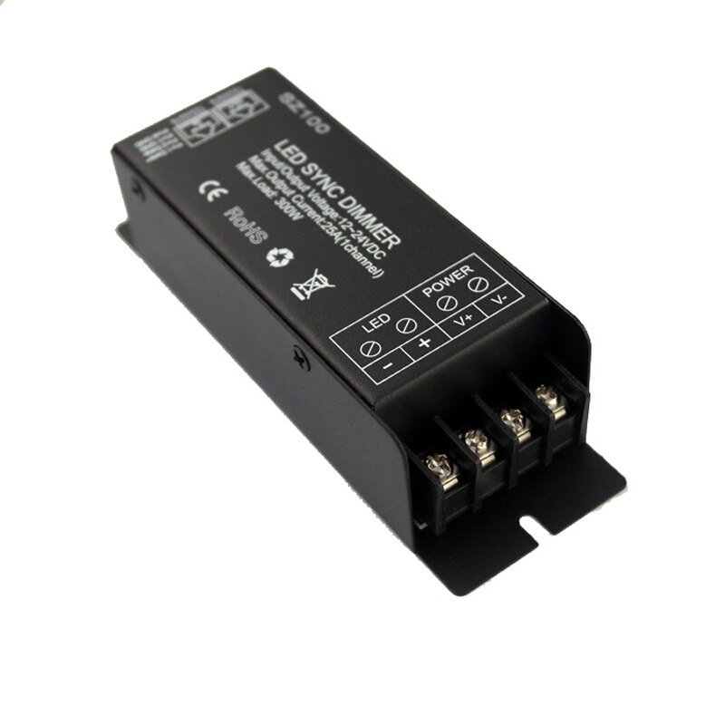 Led lysdæmper 12v 24 volt 300w pwm trådløs rf led lysdæmper tændt med 14 nøgler fjernbetjening til enkelt farve led lys