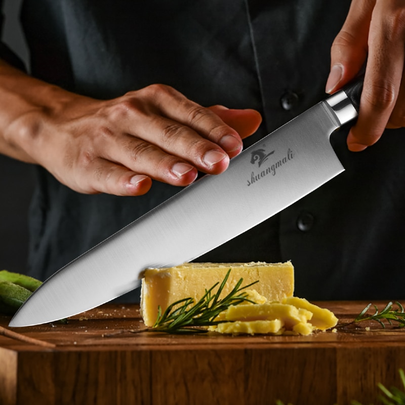 9 '' 10 '' 11 '' 12 '' gyuto kokknive tyskland 1.4116 stål køkkenknivknive skarpe værktøj skåret kød skiver gyutokniv
