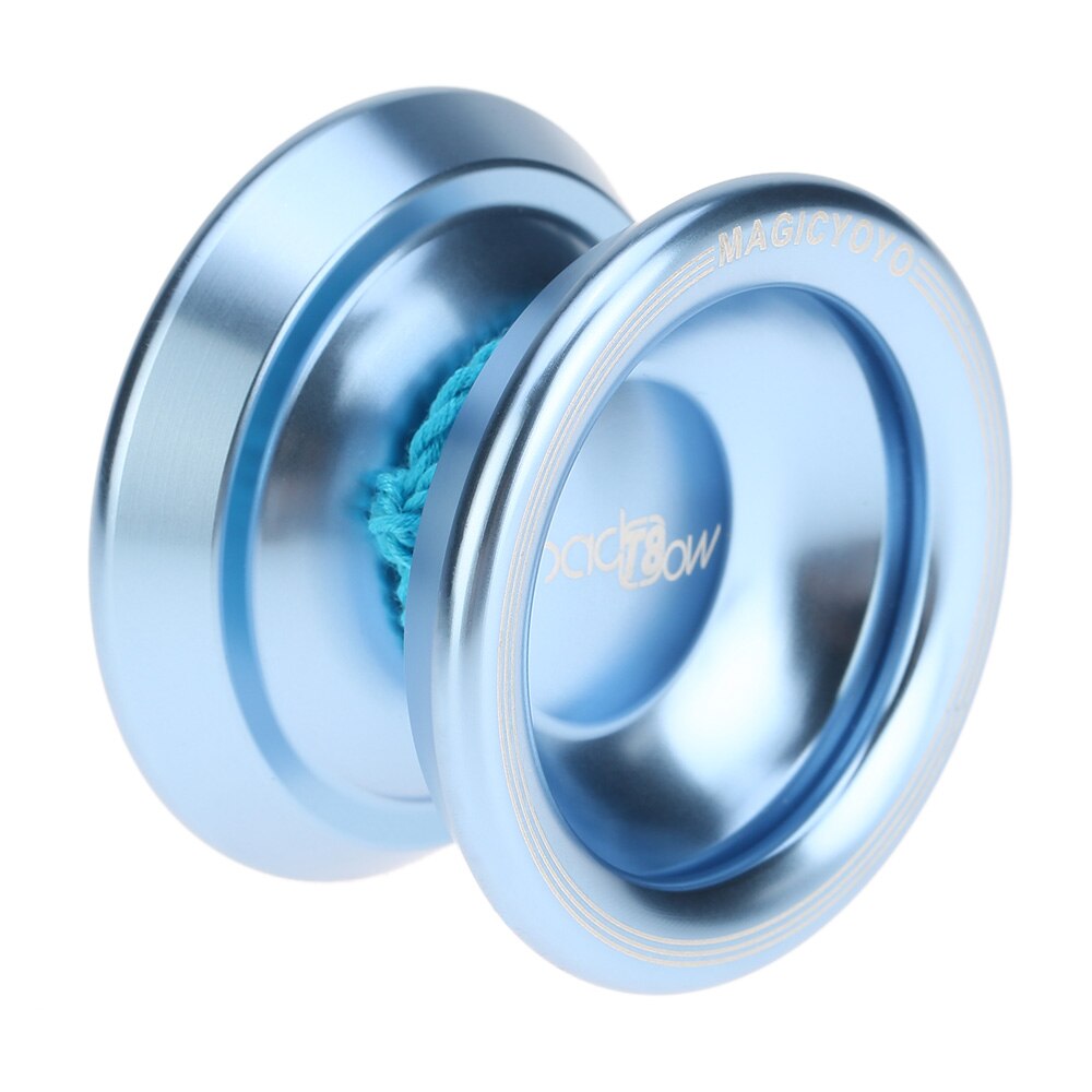 Magic Yoyo 2 Colors T8 Aluminum Alloy Metal Yoyo 8 Ball KK Bearing with String Kids Toys Yoyo Lake Blue &amp; Gold