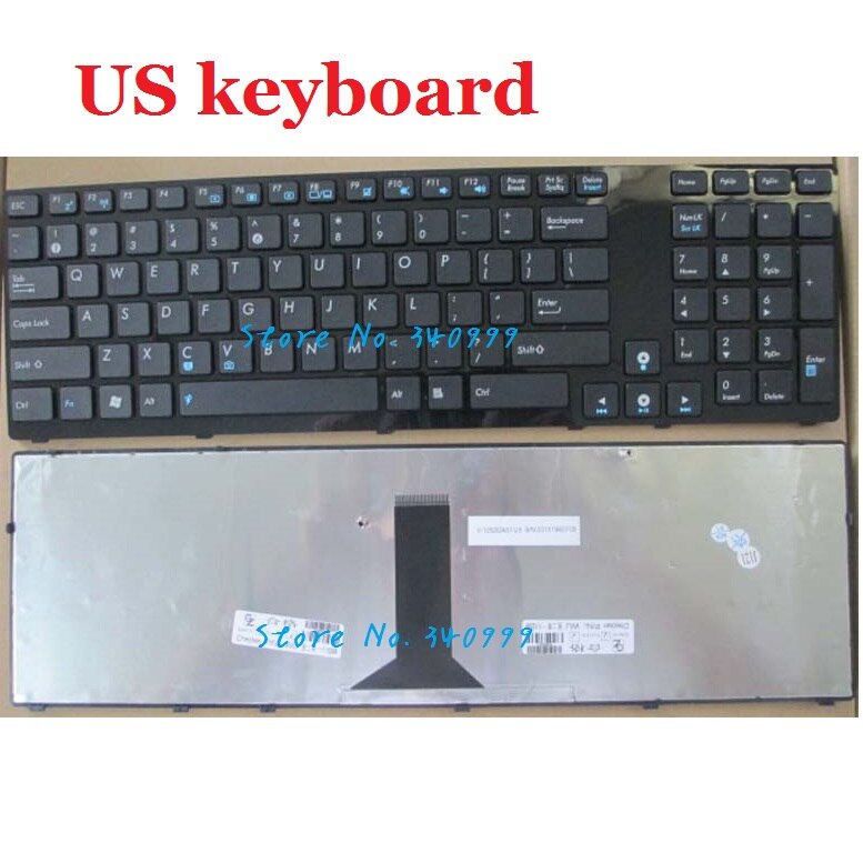 English keyboard For Asus K93 K93S K93SM K95V K95VM A93 A93SV A93SM R900V X93SV A95V US with frame