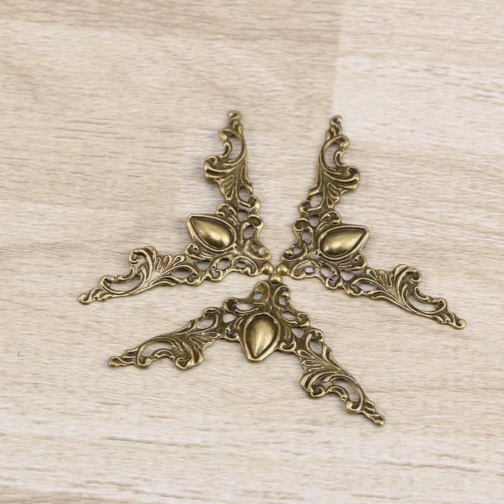 4PCS Antique wrap angle edging wooden box four corner corner iron length fancy side decorative strip edge edging T0I0