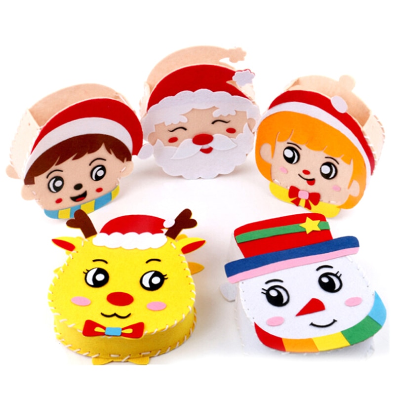 Christmas DIY Felt Fabric Craft Kit Handmade Handbag Handicraft Material Educational Toys For Kids Kindergarten