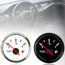 52 Mm 2 "9-32V Brandstofmeter Auto Boot Marine E-1/2-F Brandstoftank Niveau gauge 0-190ohm 240-33ohm Pointer Brandstofmeter Led Display