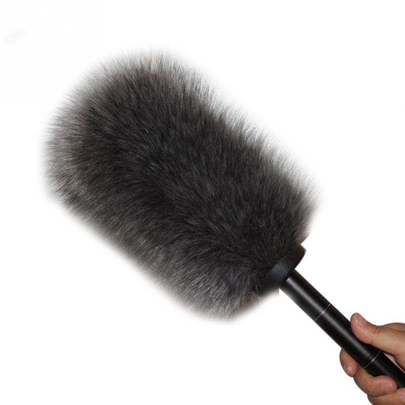 Fur Voorruit Harige Voorruit Mof voor mke600 Ecm673674 Condensator Microfoon Wind Shield Bescherming Outdoor Interview Mic 15cm