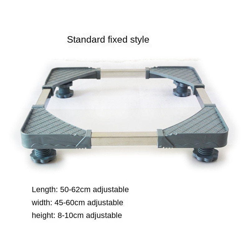 Universal Washing Machine Base with Pulley Brake Lifting Stainless Steel Washing Machine Refrigerator Mobile Base Bracket