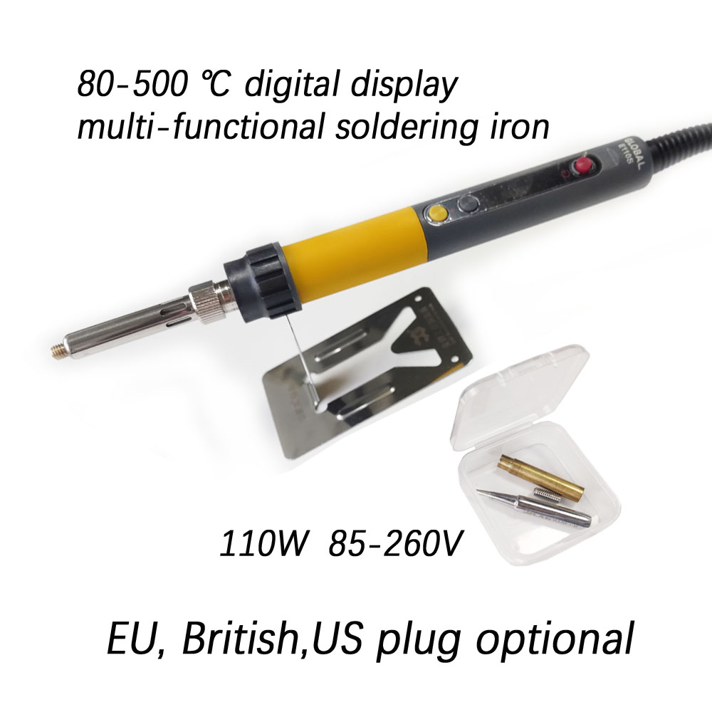 Soldeerbout Kleine Houvast Foliedruk Machine Digitale Display 80-500 Graden Lederen Ambachtelijke Ijzer Voor Embossing Branding: violet