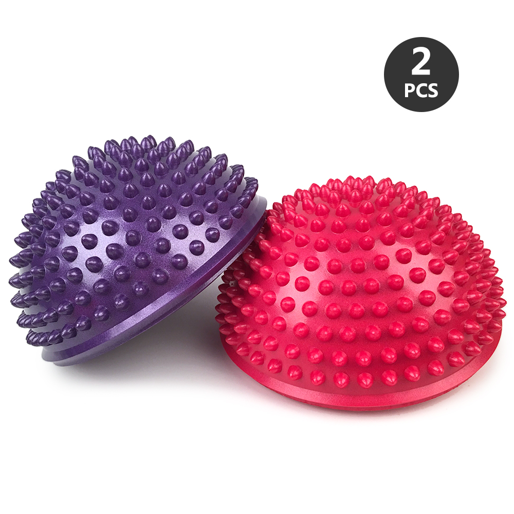 Inflatable Yoga Foot Massage Ball 16CM Massage Balance Pods Body Rolling Foot Wakes Spiky Point for Gym Fitness Pilates