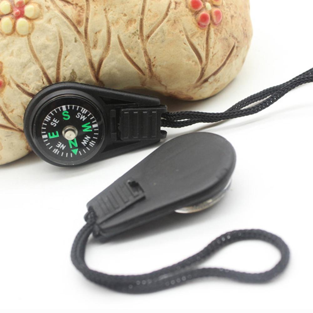 1Pcs Mini Survival Compass Portable Compass with Lanyard Mountaineering Travel Navigator Camping Tool Pocket Outdoor