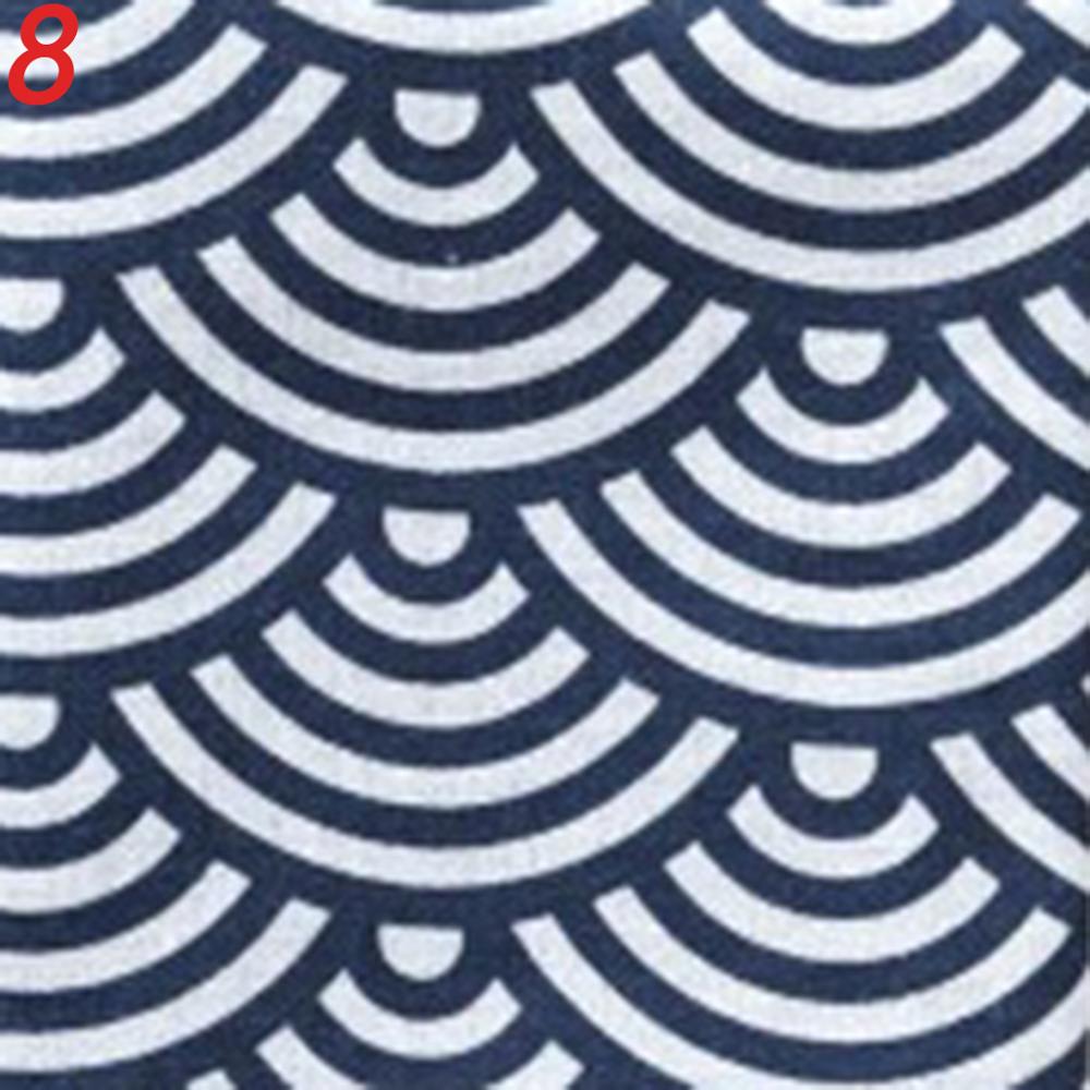 Bomuld linned plaid bordmåtter servietter dækkeservietter japansk stil stof service hjemme tekstil polyester lommetørklæde: 8