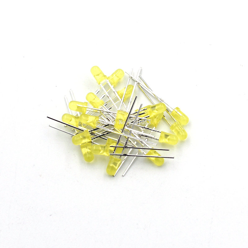 200PCS/LOT Yellow Light-emitting Diode Yellow Round 3mm led F3 LED Beads