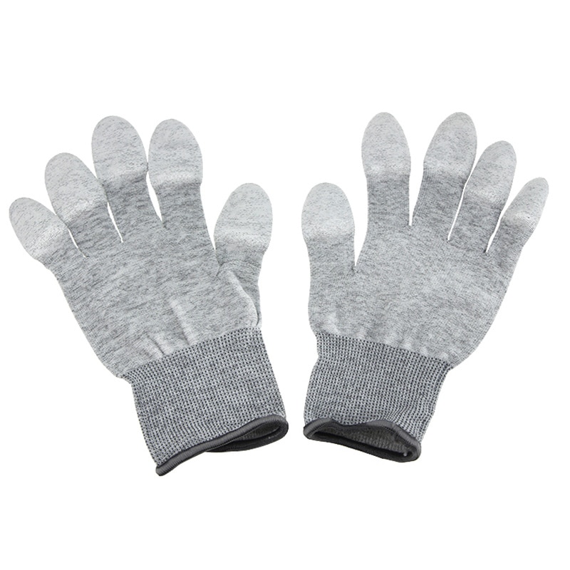 UANME 1 Pairs Antistatische ESD Safe Handschoenen Anti-statische Anti-slip PU Vinger Top Coated voor Elektronische Reparatie werkt