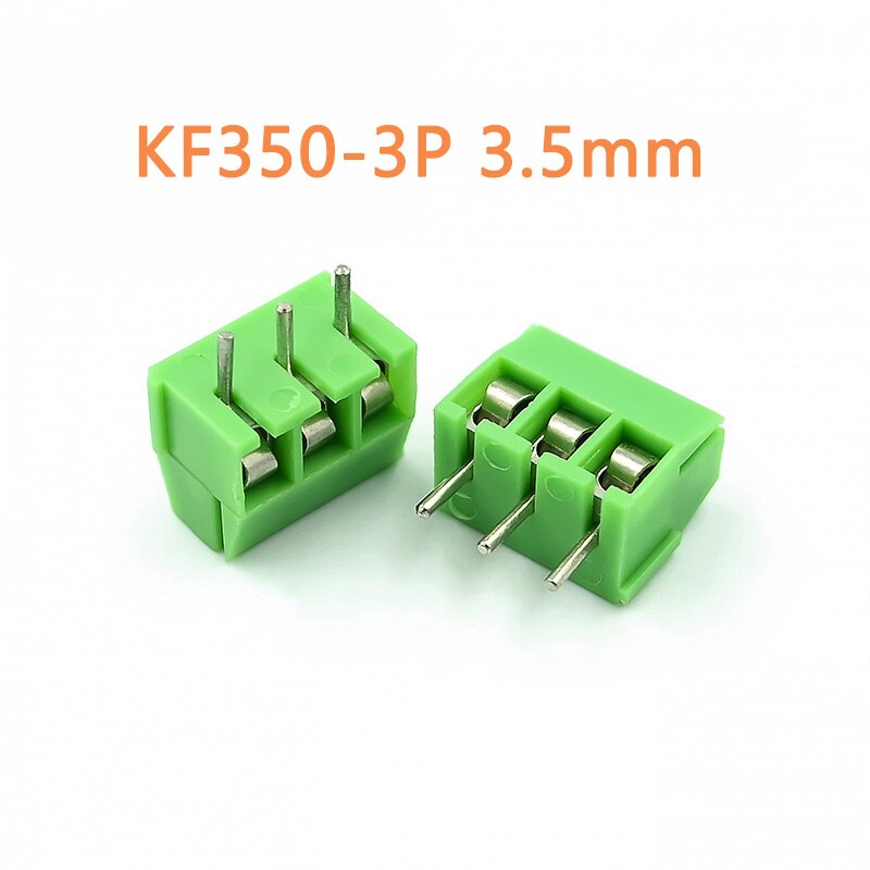 20 Stks/partij KF350-2P KF350-3P Schroef Straight Pin Pcb Screw Blokaansluiting 3.5Mm Schroef Terminal: KF350-3P