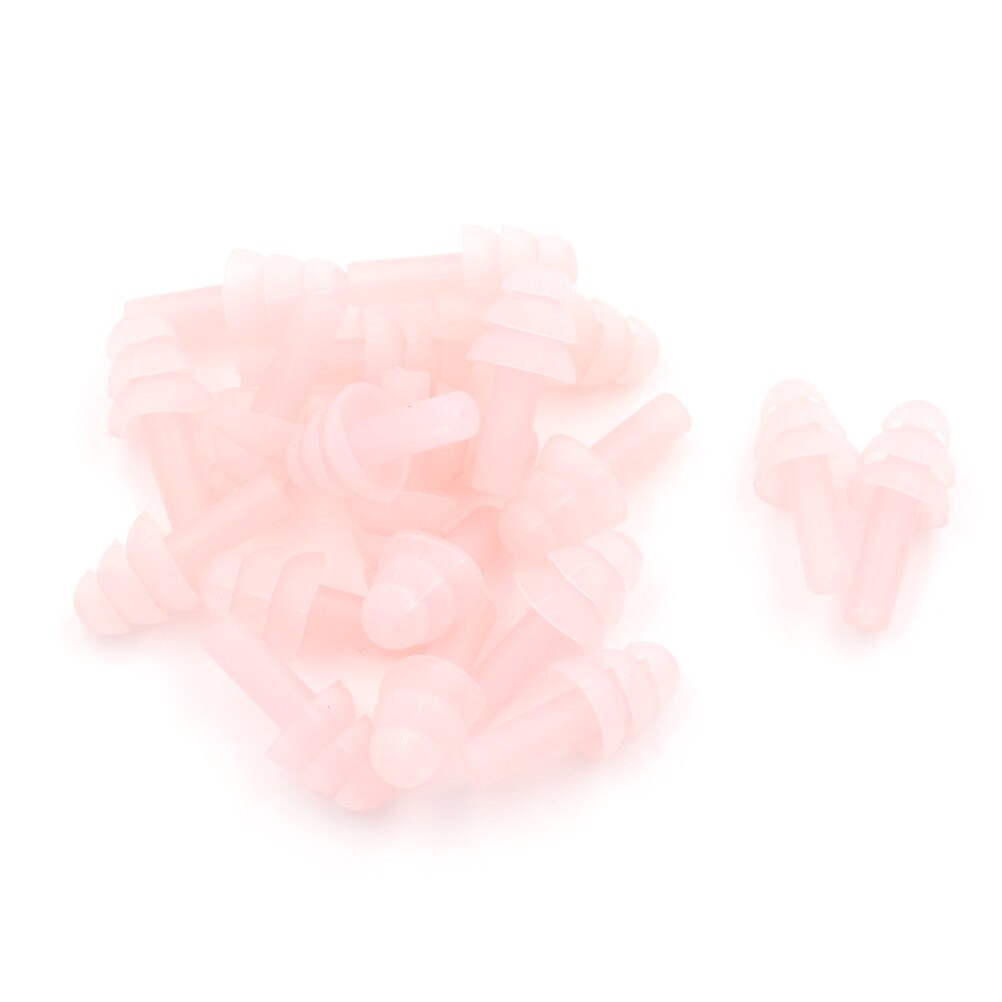 Tapones de silicona blanda para los oídos, para los oídos, para el estudio, para dormir, nadar, deportes acuáticos, cómodos, 10 pares: Rosa