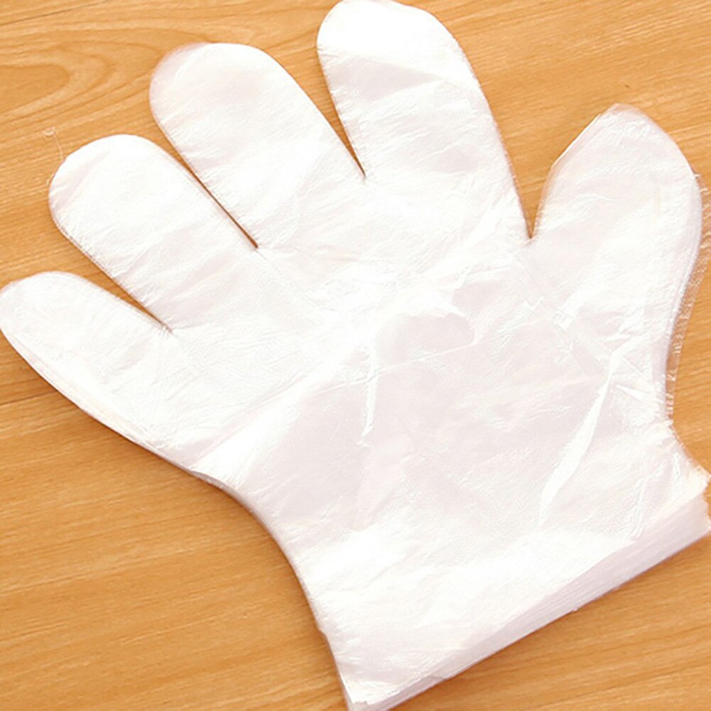 Clear Plastic Disposable Gloves Restaurant Home Service Catering Hygiene Supplies