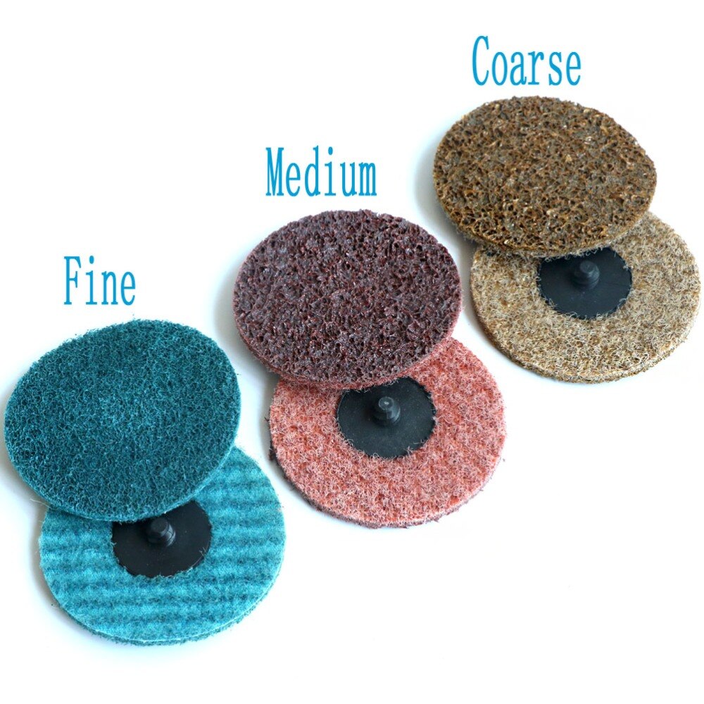 Yutnqin 3 Inch Roll Lock Oppervlak Polijsten Quick Change Disc Schuurpad 15 st 75mm Nylon Schuurpads voor Aangedreven Schuurmachine