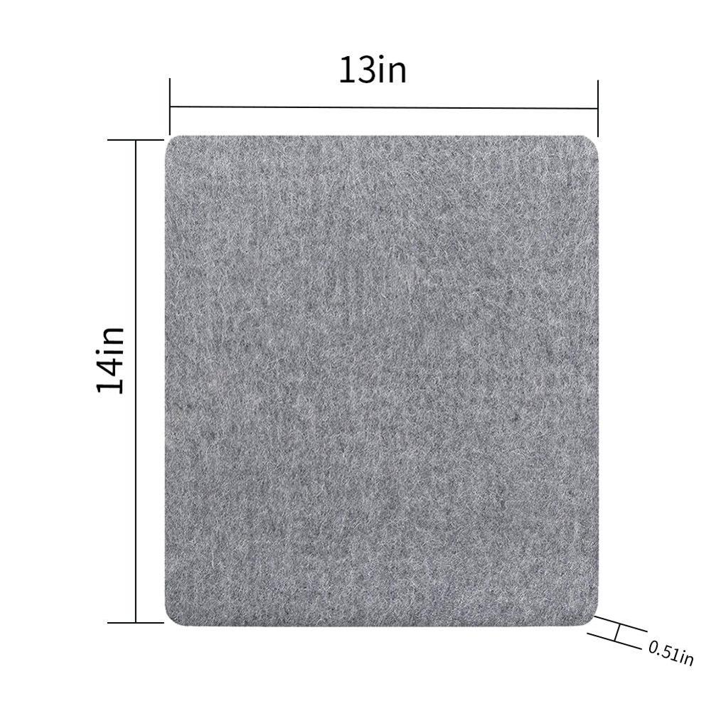 Alfombra de prensado de lana, tabla de planchar de alta temperatura, tabla de planchar de fieltro, suministros para el hogar, 4 tamaños: 13x14 inch