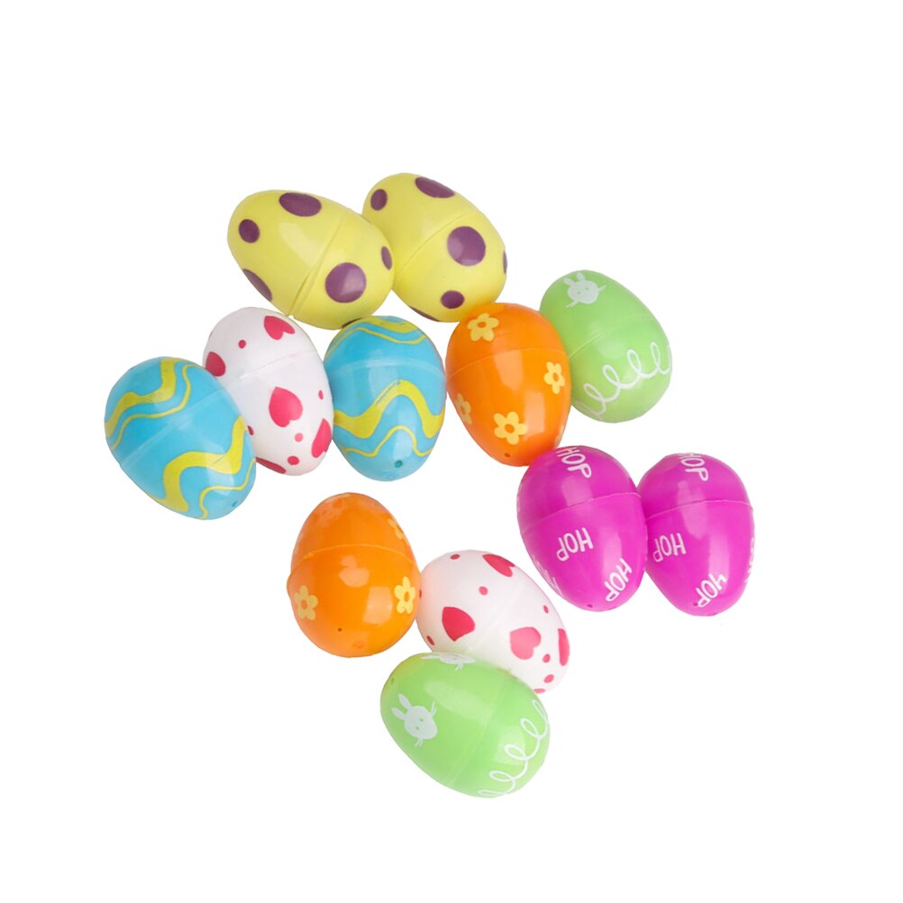 2 Set di 24 pezzi decorazioni per uova di pasqua dipinte uova di plastica aperte divertenti uova di pasqua decorazioni regalo di pasqua Creative per amici di bambini