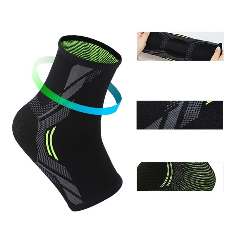 1pc Enkel Ondersteuning Universele Ademend Anti-slip Gebreide Voet Mouw Cover Beschermende Wrap Verstuiking Sport Fitness Guard Band