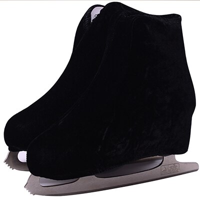 1 Paar Schaatsen Schoenen Gezicht Cover Fluwelen Roller Skate Anti Vuile Protector Flanellen Voor Figuur Schaatsen Schoenen S M L: Black L EUR40-45