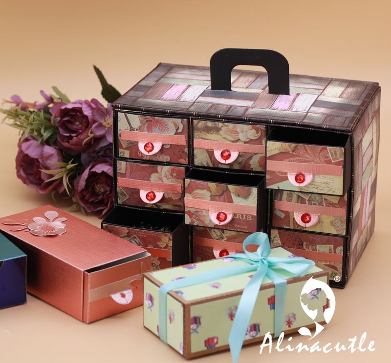 Metal Cutting die Cut storage drawer Box case Scrapbooking Paper Craft Handmade Card Album Punch Art Cutter Alinacutle Die