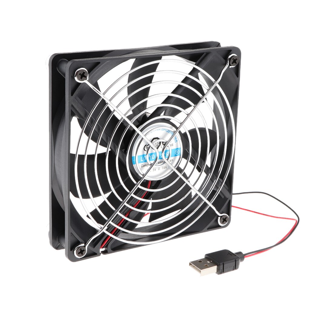 Quiet 120mm USB Cooling Fan For Receiver DVR Silent
