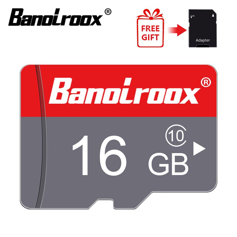 Banolroox Micro SD card 128GB флешка 8GB 16GB 32GB 64GB C10 карта памяти memory card microsd 128GB with adapter&card reader: 16GBadapter