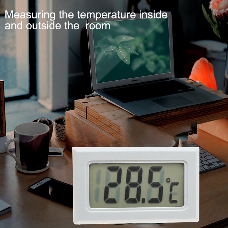 1pc 5m pratique Mini thermomètre ménage température mètre numérique LCD affichage