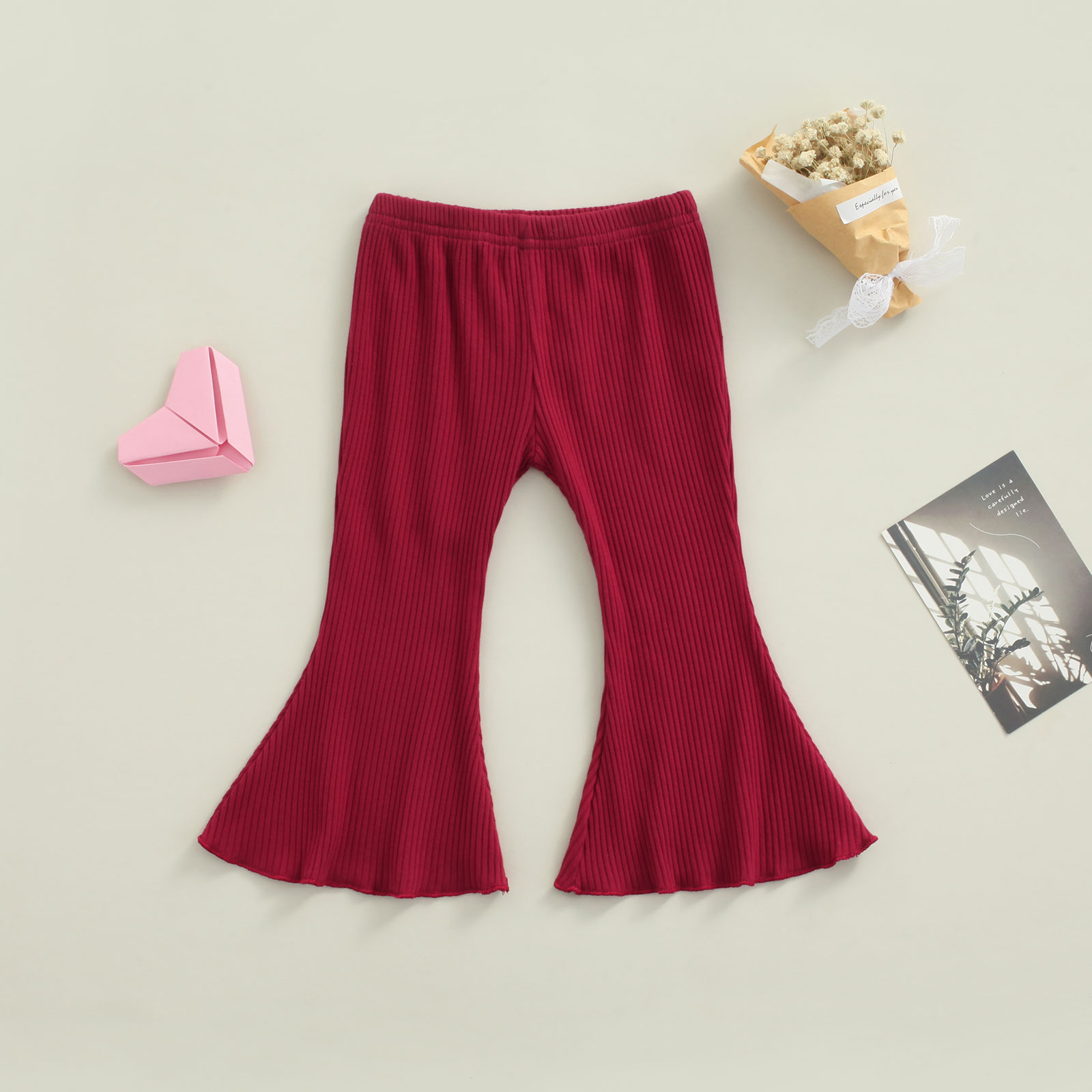 3-24m infantil bebê meninas roupas casuais calças da criança meninas cor sólida elástico cintura queimado 4 cores