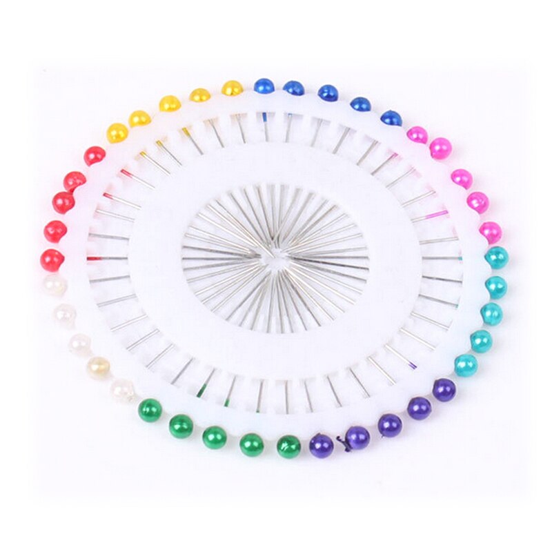 Alfiler de costura redondo para decoración de perlas, alfiler de costura artesanal para el hogar jardín bricolaje utensilio para manualidades, accesorios, color blanco, 480 Uds. Por paquete