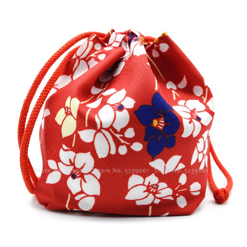 15 farben Japanischen Kimono Kawaii Geldbörse Blumen- Sakura Gedruckt Strahl Tote Tasche Tasche Frauen Yukata Paket Hochzeit Partei Taschen: 13