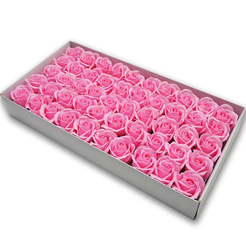 50 stks/partij Kunstbloem Rozen Hoofden Dia4.5cm Schoonheid Bruiloft Valentijnsdag Cadeau Rozen Boeket Thuis Party Decoratie Bloemen