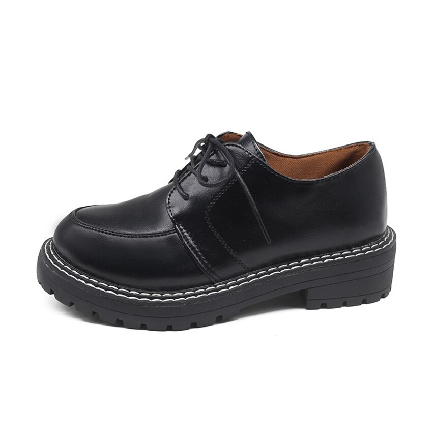 Japanese School Uniform shoes Jk Student Shoes Girls Women Kawaii Lolita Soft Girl Round Toe Platform Patent Leather Shoes 4cm