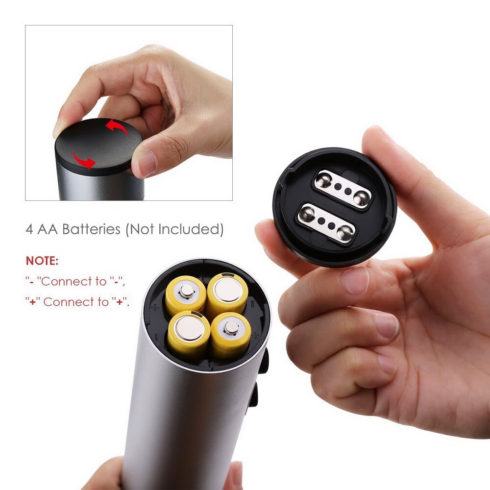 Electric Wine Bottle Opener Corkscrew Cork Remover Cordless Battery Operated 6104018060