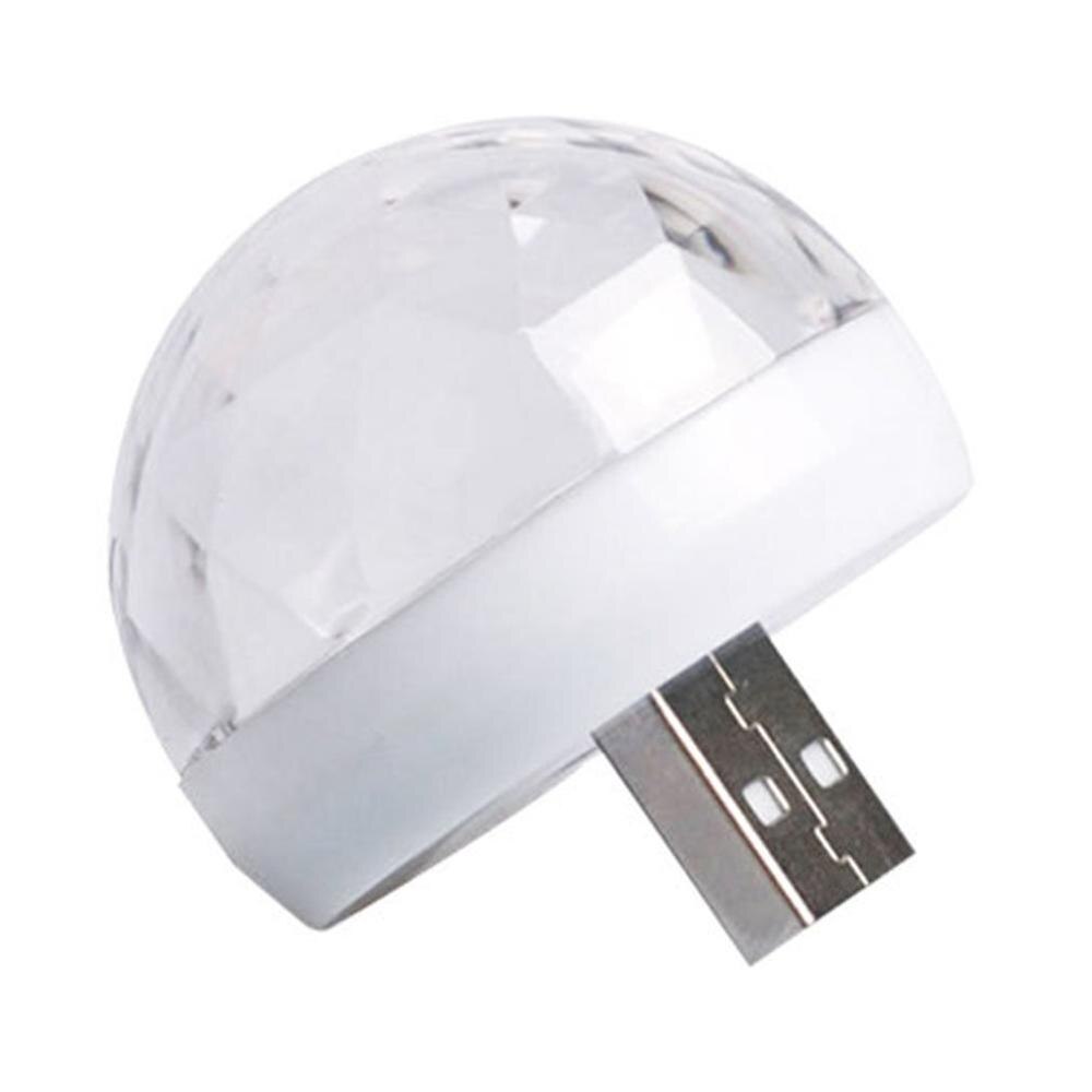 Bil led auto lampa usb ambient light dj rgb mini färgglad musik ljudljus usb-c gränssnitt apple interface party karaoke: 01