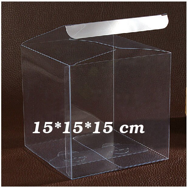 Different Sizes square Clear PVC Boxes Transparent Waterproof Box PVC Plastic Packaging Box For Souvenir/Candy/Toys 10pcs: 15x15x15cm