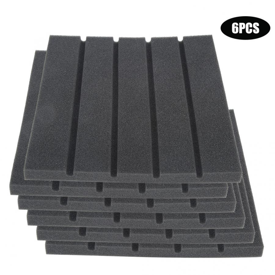 6Pcs 25x25x2cm Soundproofing Foam Acoustic Panels Piano Room Recording Studio Sound-Absorbing Sponge