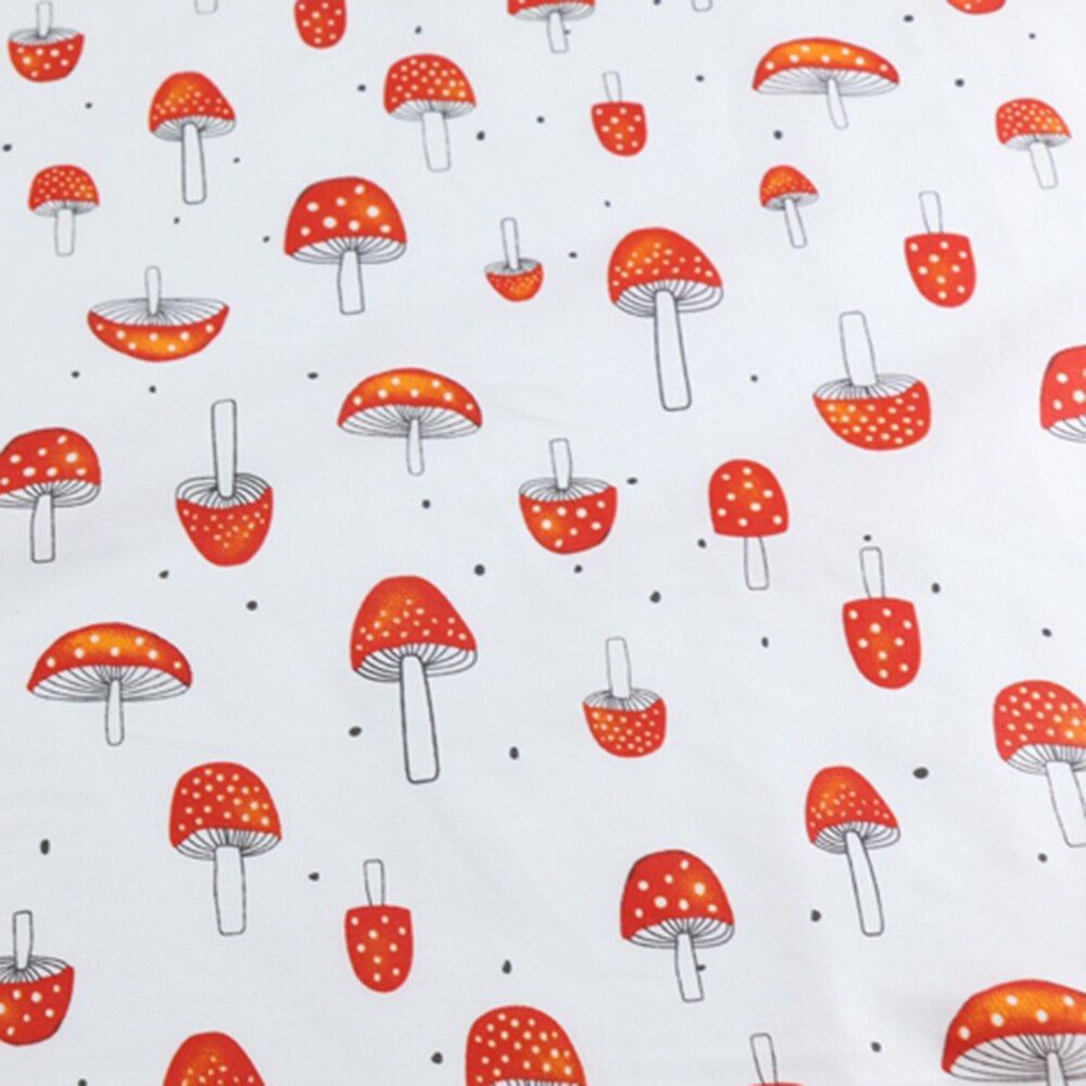 2.35 måler bredt 100%  bomullsstoff til baby, sopp stjernestripe trykt stoff håndlaget sengetøy barnestoff