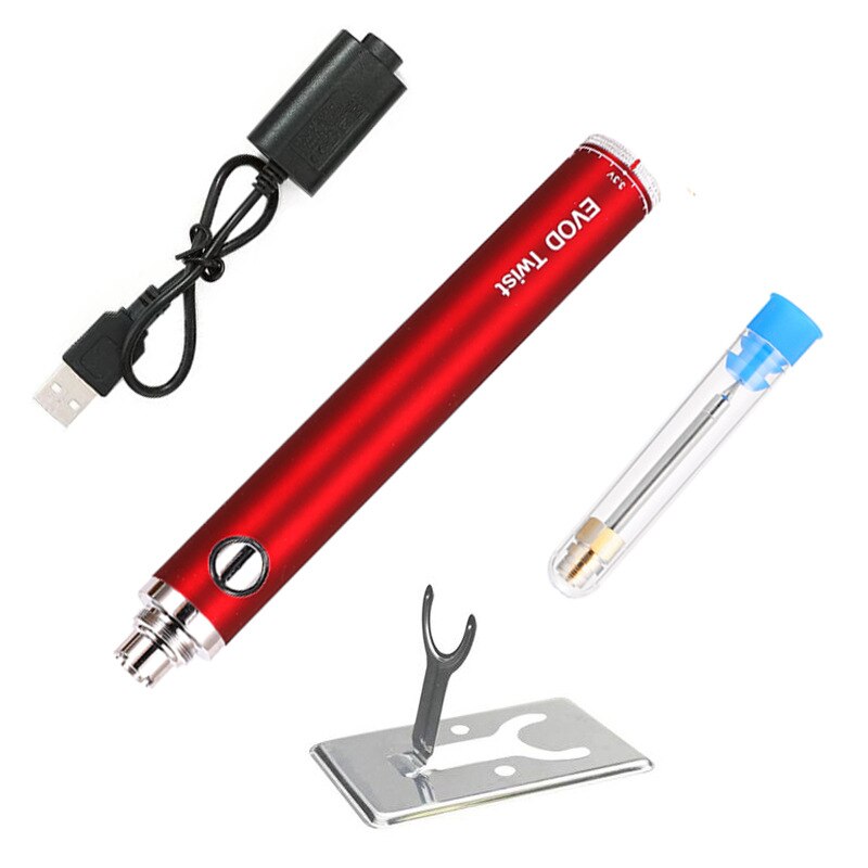 5V 8W Draadloze Opladen Lassen Tool Soldeerbout Mini Draagbare Batterij Soldeerbout Met Usb Lassen: RED