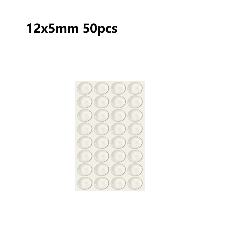 Ronde/vierkante bumper zelfklevende deurstopper rubberen demperbuffer zwart/helder siliconen meubellade beschermkussen: TRANSPARENT