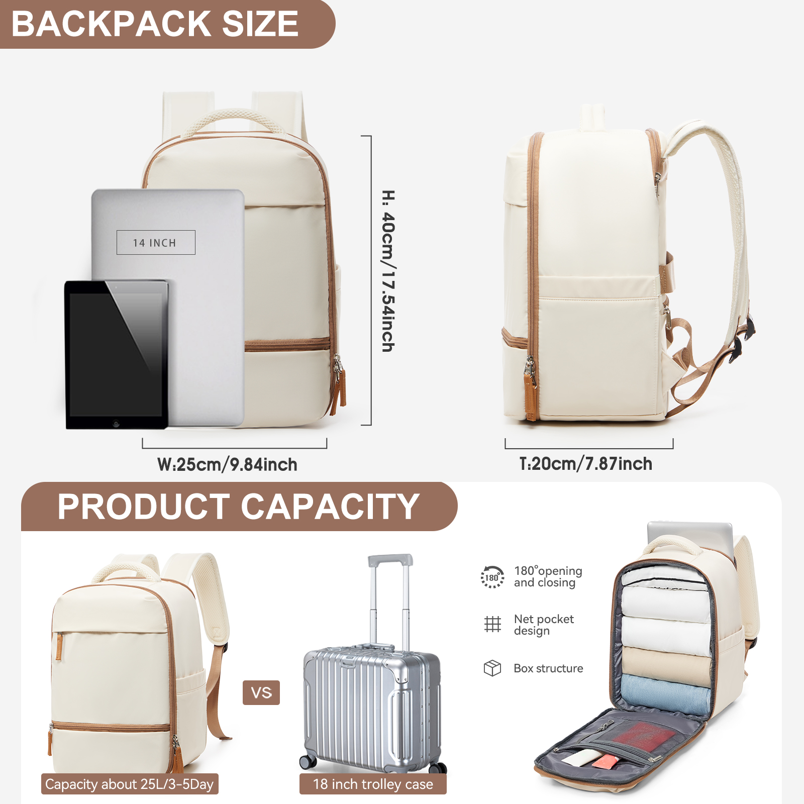 Ryanair-Sac à dos de voyage, cabine, avion, bagage à main, ordinateur portable, travail, affaires, école, voyage, 40x20x25