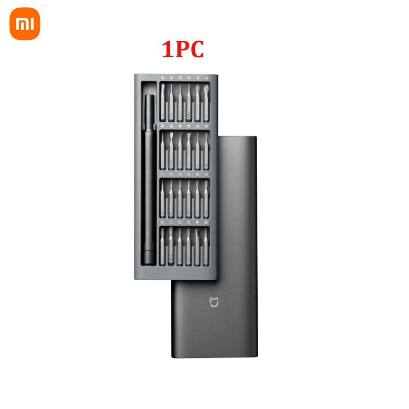 Xiaomi – Kit de tournevis Original à usage quotidien, 24 embouts magnétiques de précision, boîte en aluminium, ensemble de tournevis pour maison intelligente: WHITE