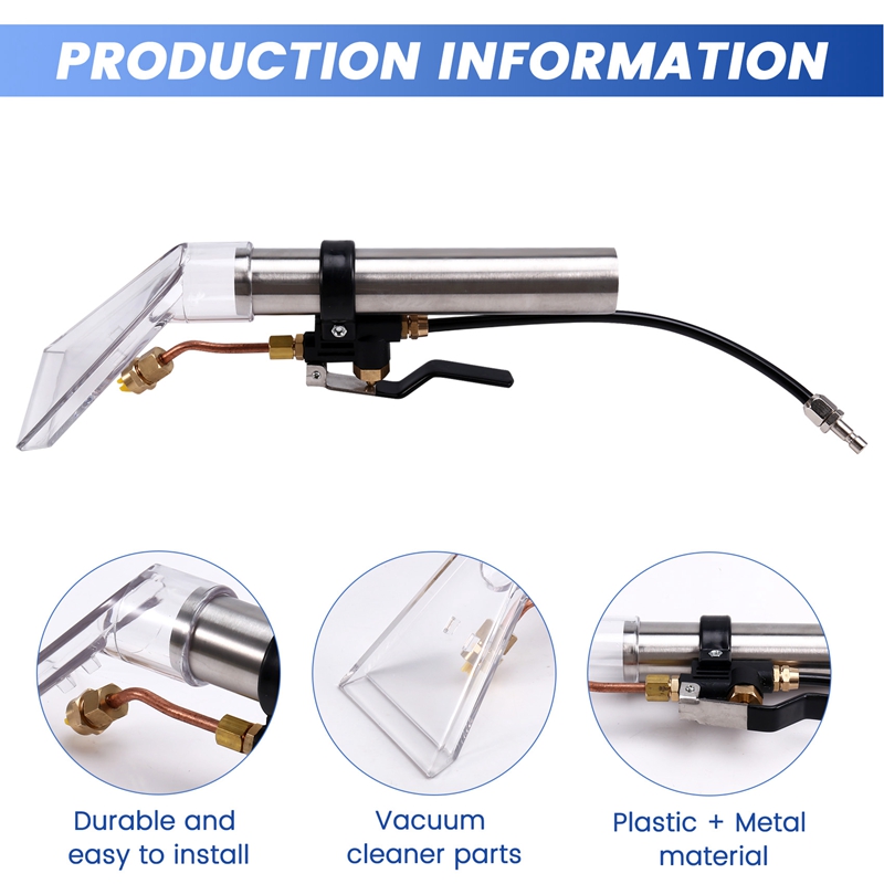 Extractor de limpieza de alfombras y tapicería, boquilla de lavado, piezas de limpiador a vapor, herramienta manual de limpieza de muebles y coches