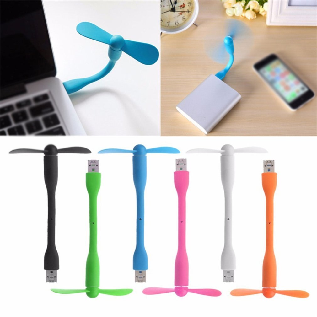 Waka mini 6 farger fleksibel mini håndholdt usb-vifte bærbar avtakbar kjølevifte til bærbare usb-enheter