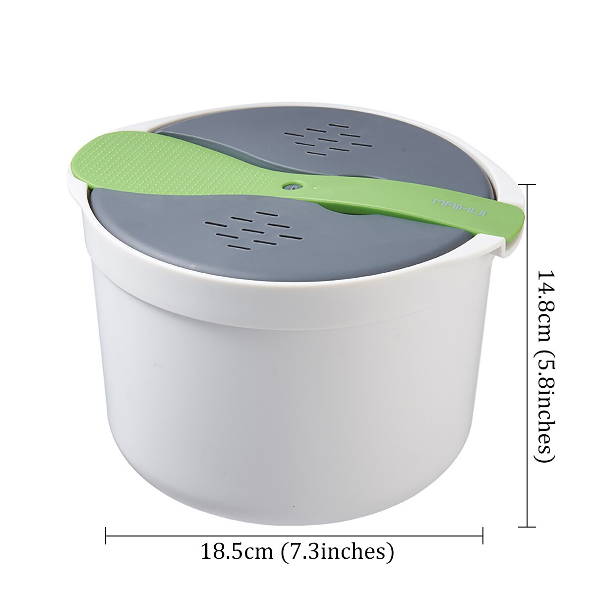 2L Two-Layer Steam Pot Microwave oven pot meters rice cooker cooking pot microwave supplies small steamer rice Large box
