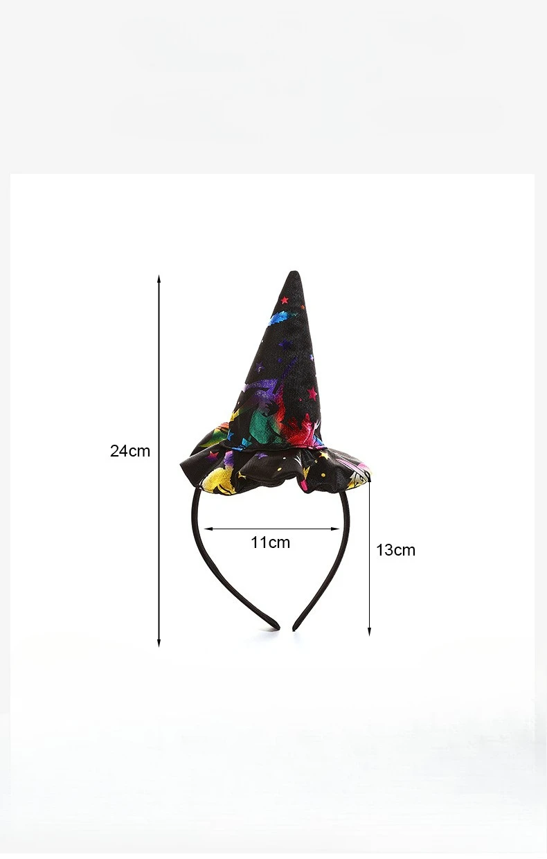 10 pçs adulto crianças halloween engraçado fantasma festival apontou chapéu superior bandana festa feriado decorações diy
