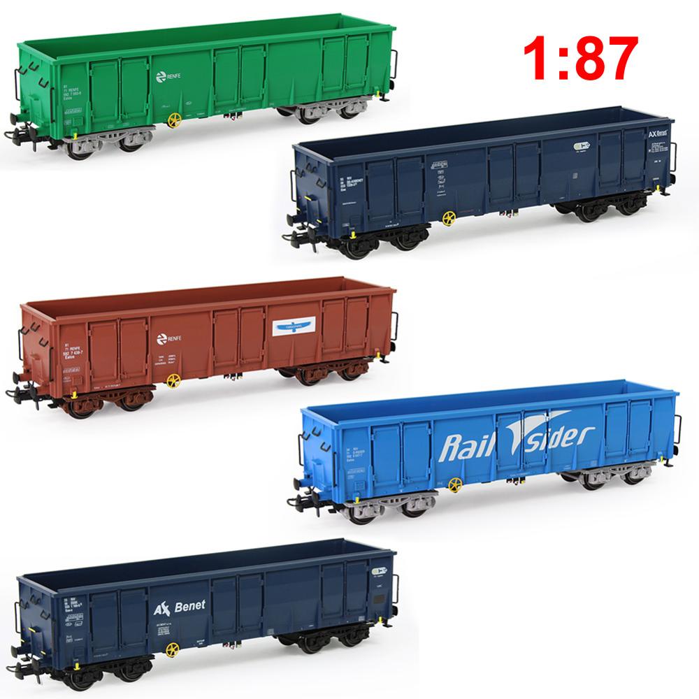 1 unidad, escala HO, 1:87, góndola impresa de alta cara, coche, vagón ferroviario, transportador, modelo de tren, contenedor, carro de carga C8742P